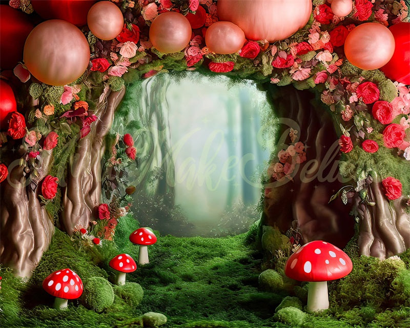 Kate Pilzwald mit verstreuten Luftballons als Hintergrund von Mini MakeBelieve
