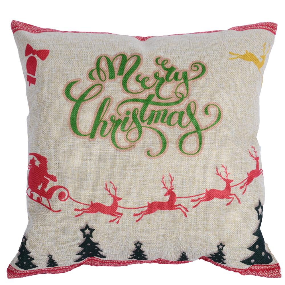 Katebackdrop:Pillow Cases Marry Christmas Pattern home decoration or photography Set of 4 (No Pillow)