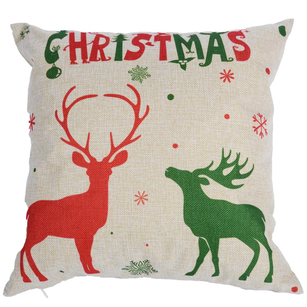 Katebackdrop:Pillow Cases Christmas deer for home decoration Set of 4 (No Pillow)