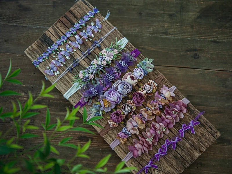 Kate Floral Stirnband für Neugeborene Fotografie Set C - Kate Backdrop.de