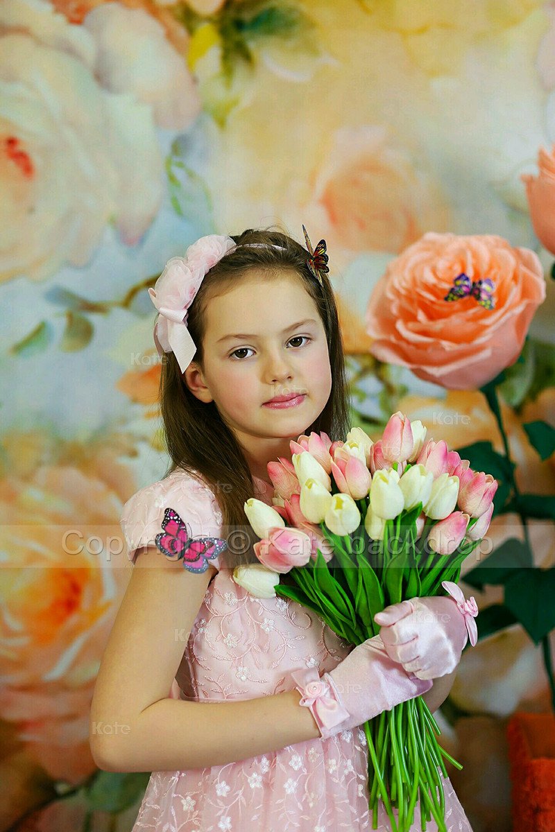 Katebackdrop:Kate Yellow Flowers Background Photography Children Backdrop