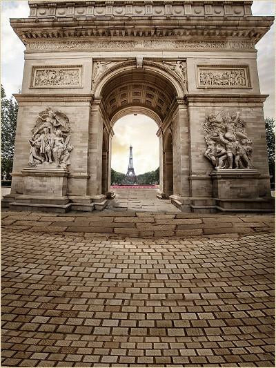 Katebackdrop:Kate Retro Style Building Architecture Outdoor Wedding Backdrop
