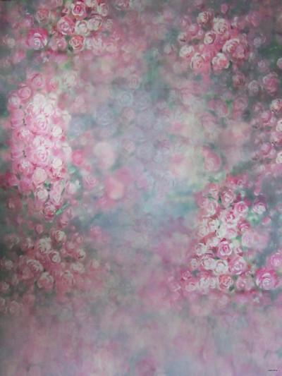 Katebackdrop:Kate Valentine's Day Pink Flowers Hand Painting Portrait Photography Backdrops