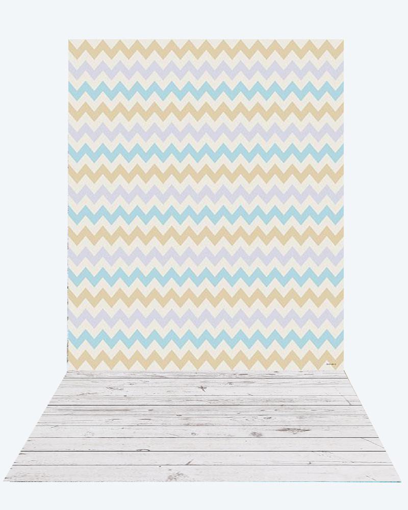 Kate Chevrons Hell Farben Streifen Fotografie Hintergrund+Retro Holz Gummi boden matte - Katebackdrop.de