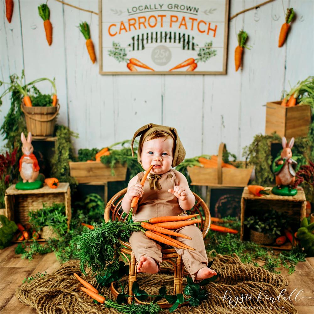 Kate Frühling Karotte Hintergrund Entworfen von Megan Leigh Photography - Kate Backdrop.de