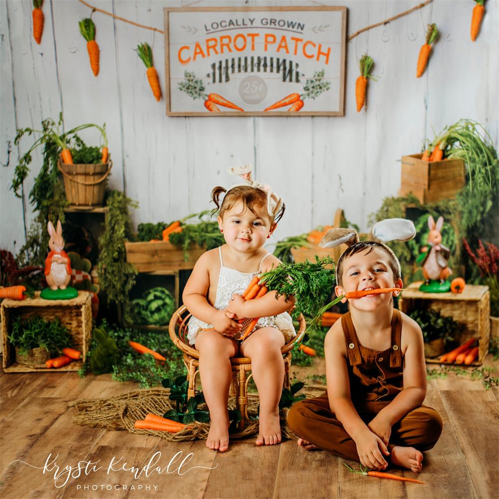 Kate Frühling Karotte Hintergrund Entworfen von Megan Leigh Photography - Kate Backdrop.de