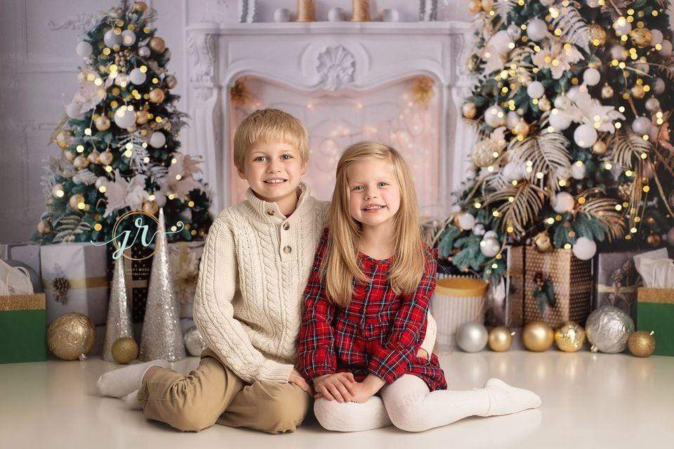 Kate Weihnachten weißer Raum Geschenke Dekoration Hintergrund für die Fotografie - Kate Backdrop.de