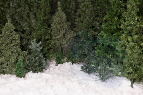 Kate Weihnachten Bäume Bauernhof Schnee Hintergrund zum Fotografie Entworfen von Jenna Onyia - Kate Backdrop.de
