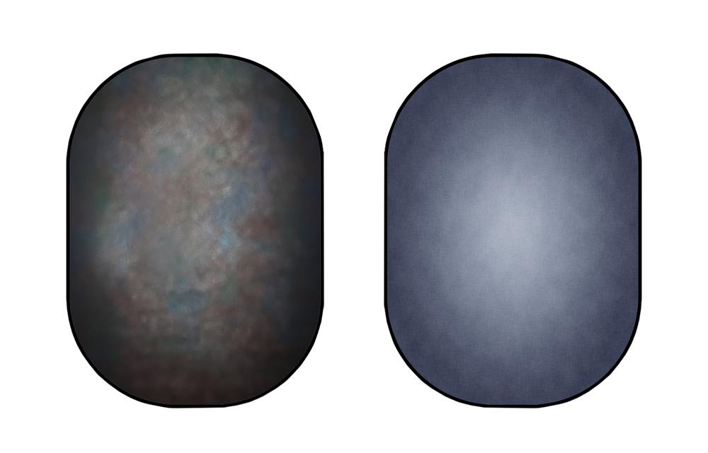 Kate Dunkler Rostfleck/Grau Falthintergrund Doppelseitig Fotografie 5X6.5ft(1.5x2m)