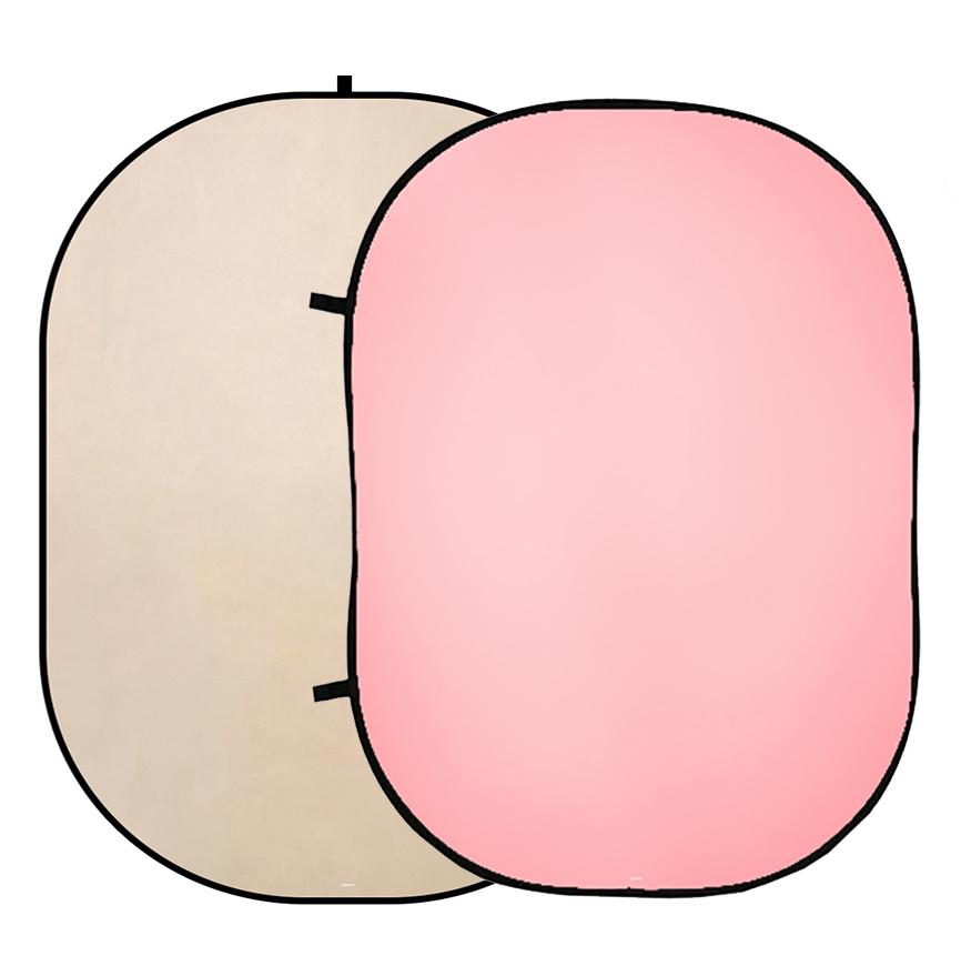 Kate Abstrakte Creme / Abstrakte rosa Falthintergrund fotografie 1.5 x 2 m