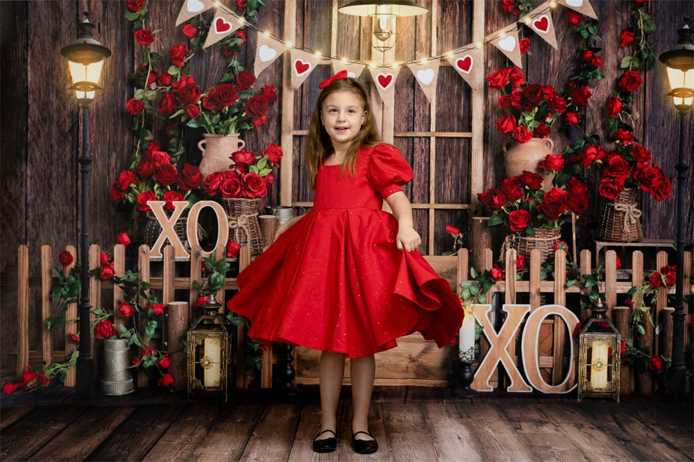 Kate Valentinstag Hintergrund Rose Holz Braun von Emetselch - Kate Backdrop.de