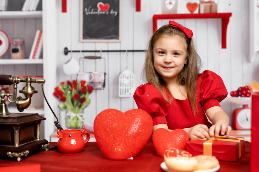 Kate Valentinstag Liebe Backen Küche Hintergrund für die Fotografie - Kate Backdrop.de