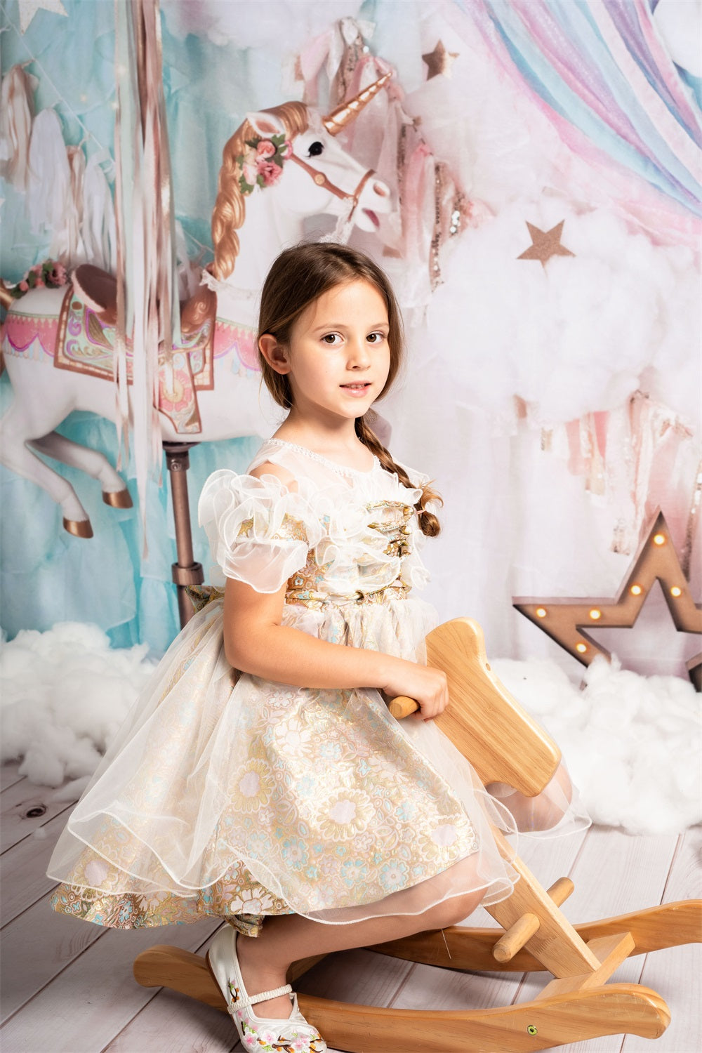 Kate Einhorn Karussell Hintergrund Geburtstag von Mandy Ringe Photography - Kate Backdrop.de
