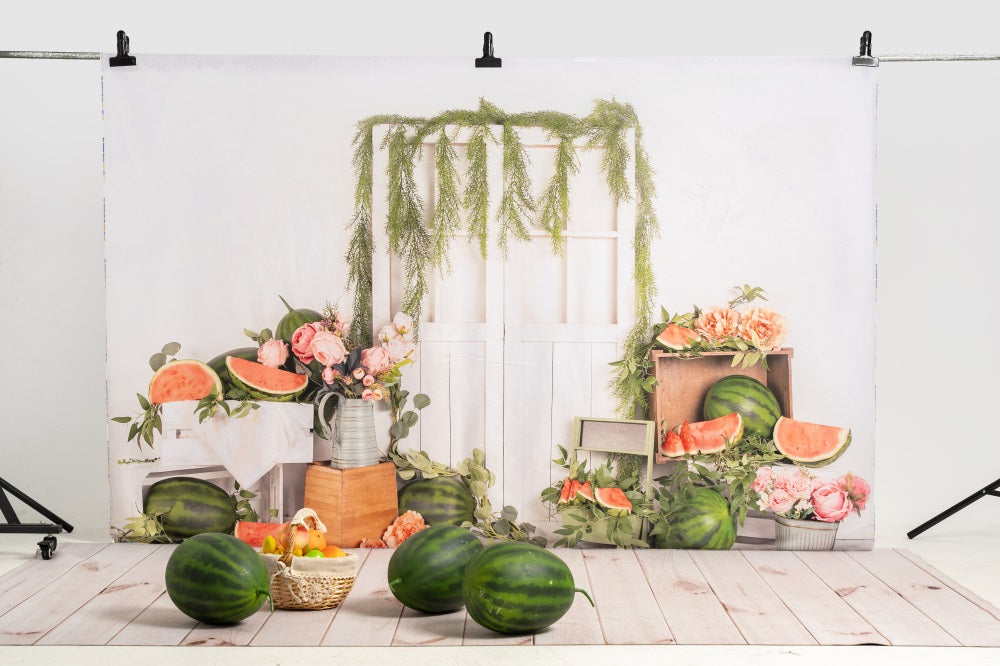 Kate Sommer Wassermelonen Zeit Hintergrund Entworfen von Jia Chan Photography - Kate Backdrop.de