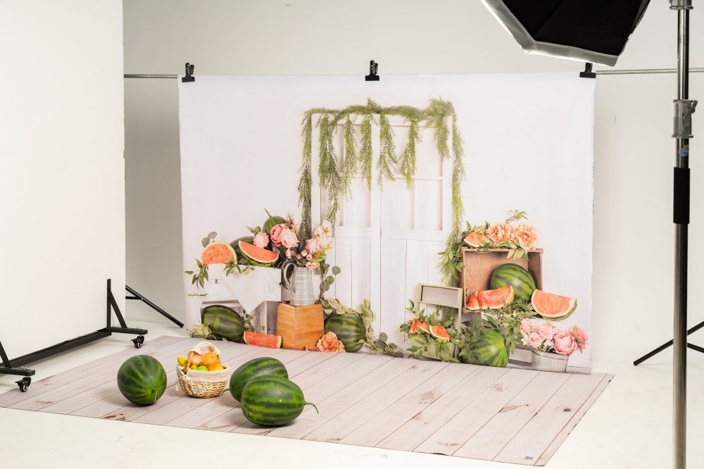 Kate Sommer Wassermelonen Zeit Hintergrund Entworfen von Jia Chan Photography - Kate Backdrop.de