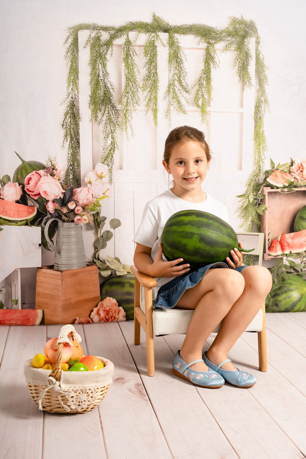Kate Sommer Wassermelonen Zeit Hintergrund Entworfen von Jia Chan Photography - Kate Backdrop.de