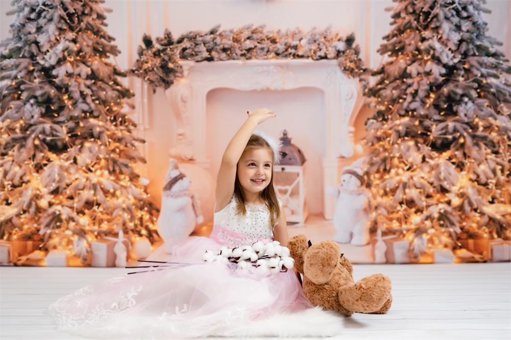 Kate Weihnachten weißer Kaminhintergrund für Fotografie