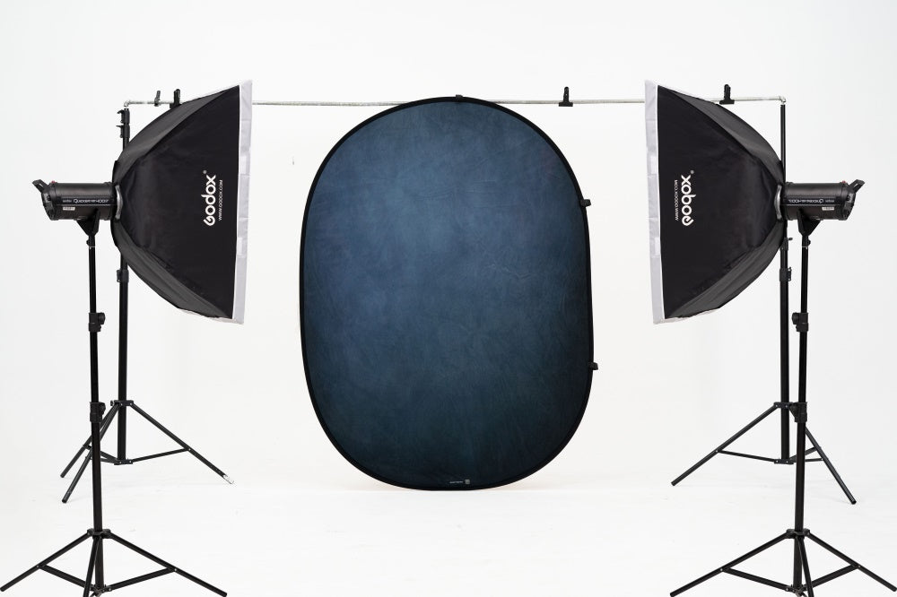 Kate Abstrakte Creme / Abstrakte blaue Falthintergrund fotografie 1.5 x 2 m - Kate Backdrop.de