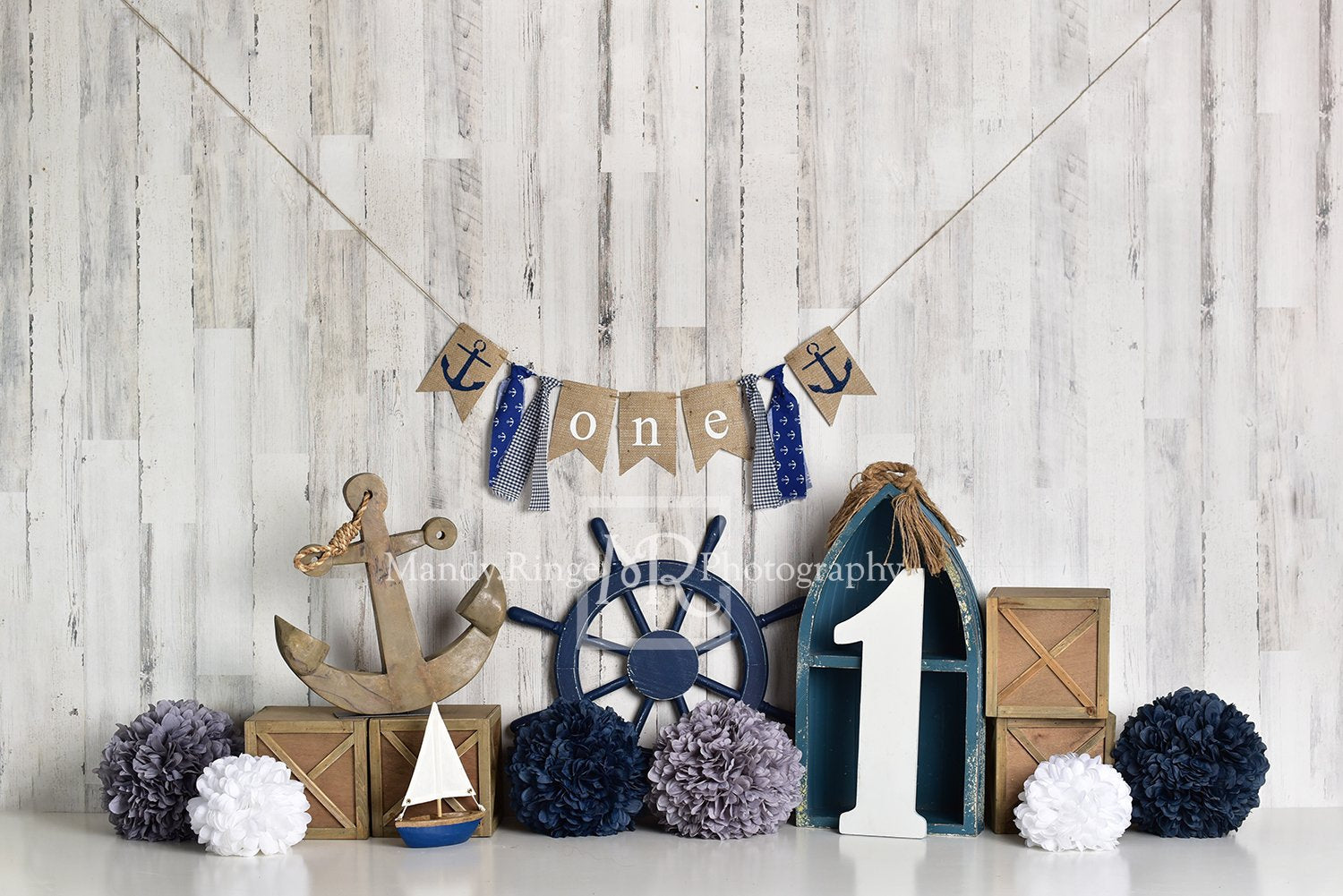 Kate Rudder Anchor Sailor Kinder Kulisse für den Sommerkuchen Smash Designed by Mandy Ringe Photography - Kate Backdrop.de