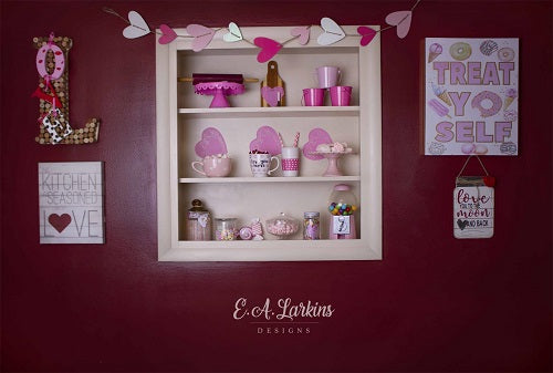 Kate Valentinstag Wand Liebe Tasse Frühling Hintergrund für Fotografie von Erin Larkins - Kate Backdrop.de