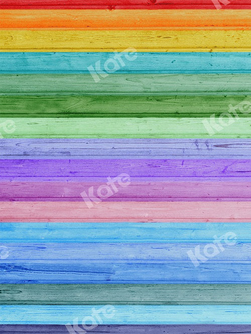 Kate Regenbogen Holzhintergrund Holz Geburtstag - Kate Backdrop.de