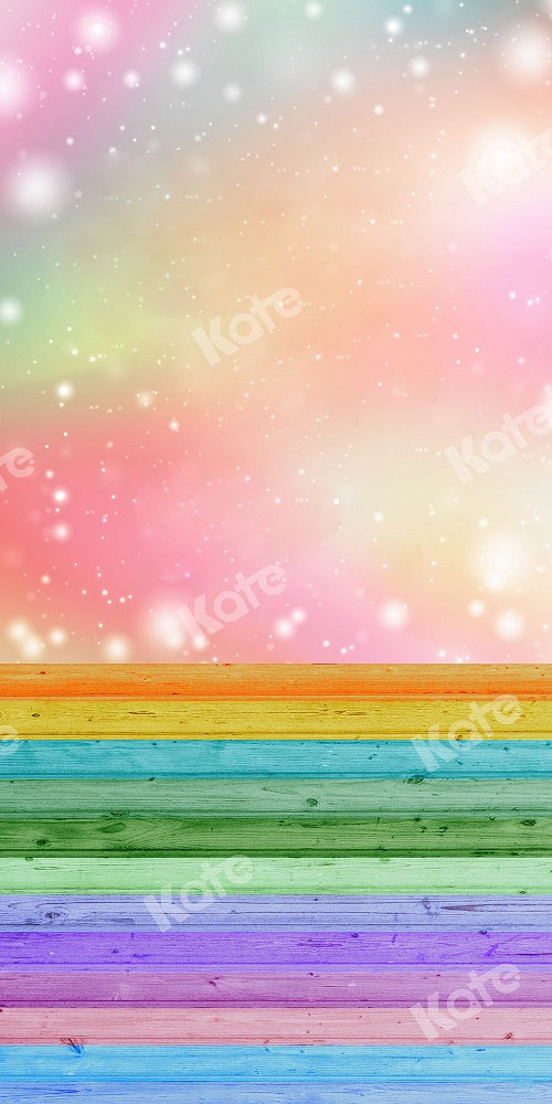 Kate Kombibackdrop Bunter Bokeh Holz Hintergrund - Kate Backdrop.de