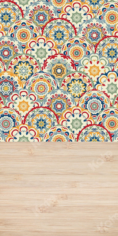 Kate Kombibackdrop Geburtstag Porträt Holzhintergrund - Kate Backdrop.de