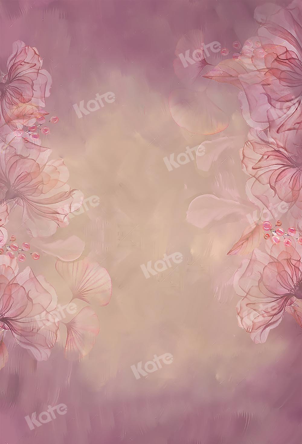 Kate Fine Art Blumen verschwommener rosa Hintergrund von GQ