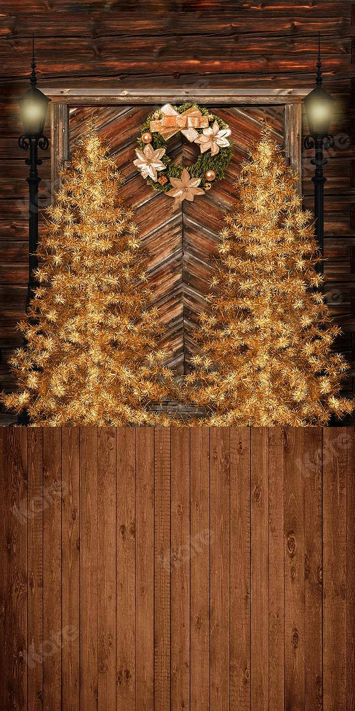 Kate Kombibackdrop Weihnachten Winter Holzhintergrund - Kate Backdrop.de