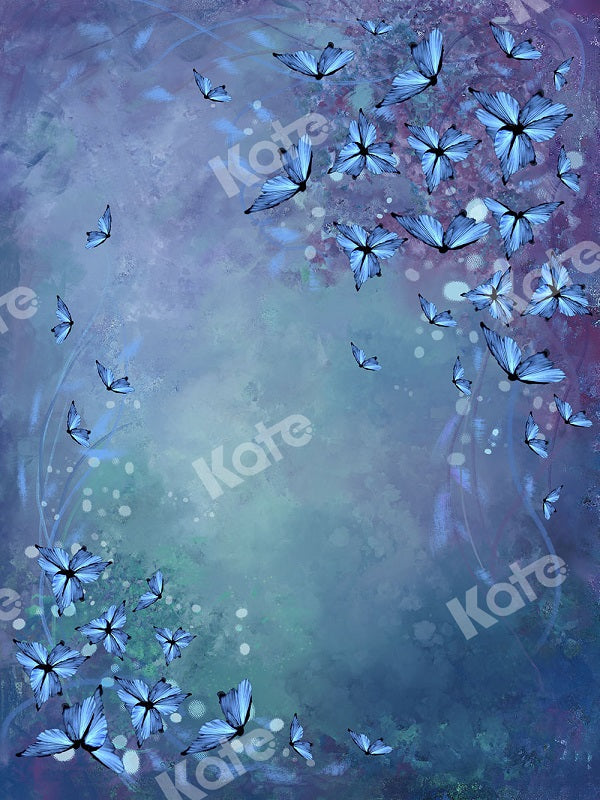 Kate Abstrakter Hintergrund Blumen Schmetterling entworfen von GQ - Kate Backdrop.de