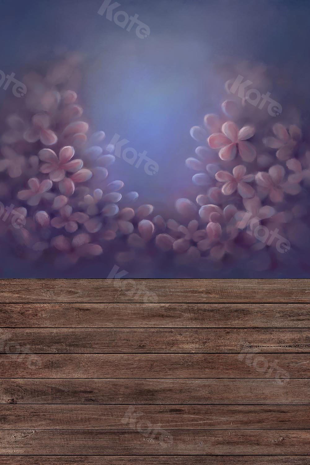 Kate Kombibackdrop Blumen Holz Mädchen Hintergrund - Kate Backdrop.de