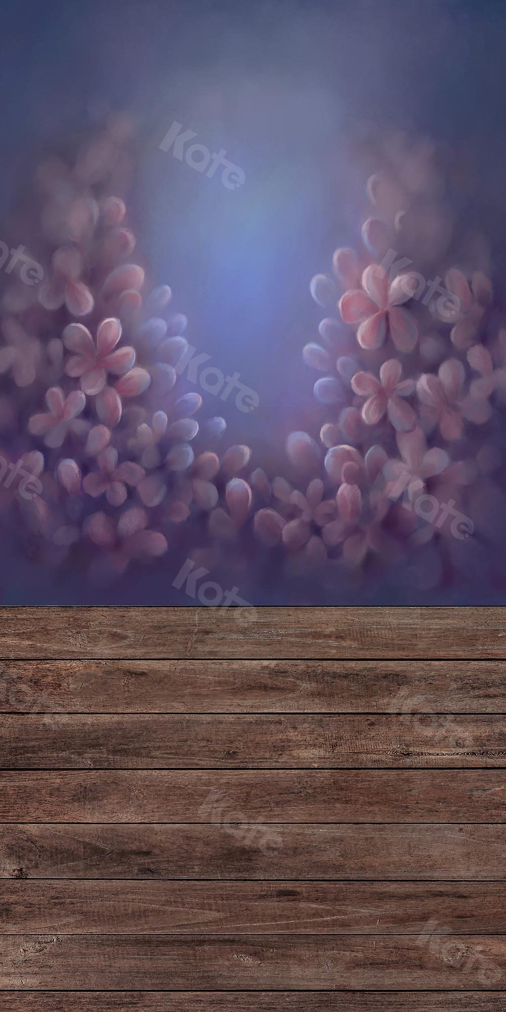 Kate Kombibackdrop Blumen Holz Mädchen Hintergrund - Kate Backdrop.de