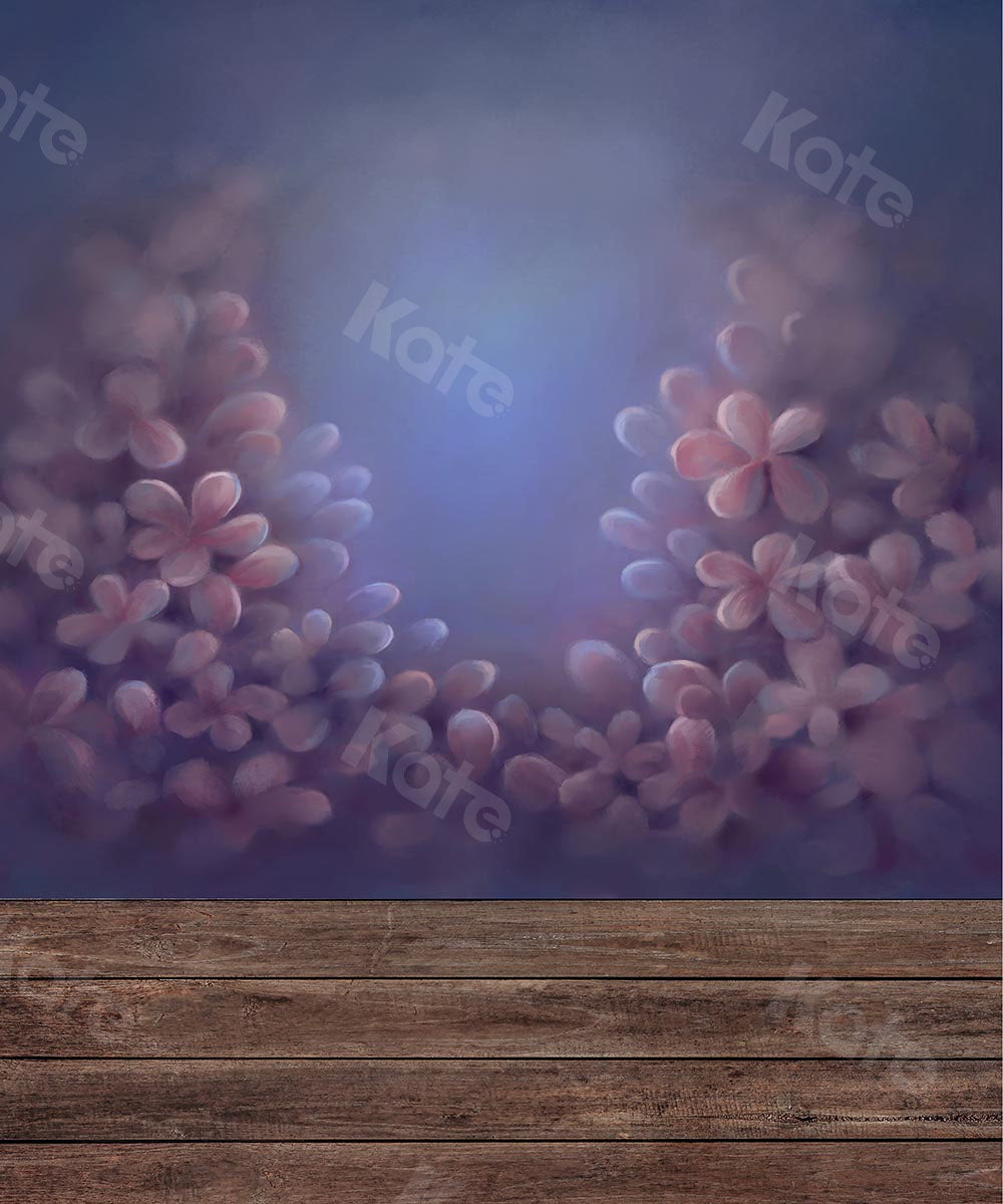 Kate Kombibackdrop Blumen Holz Mädchen Hintergrund - Kate Backdrop.de