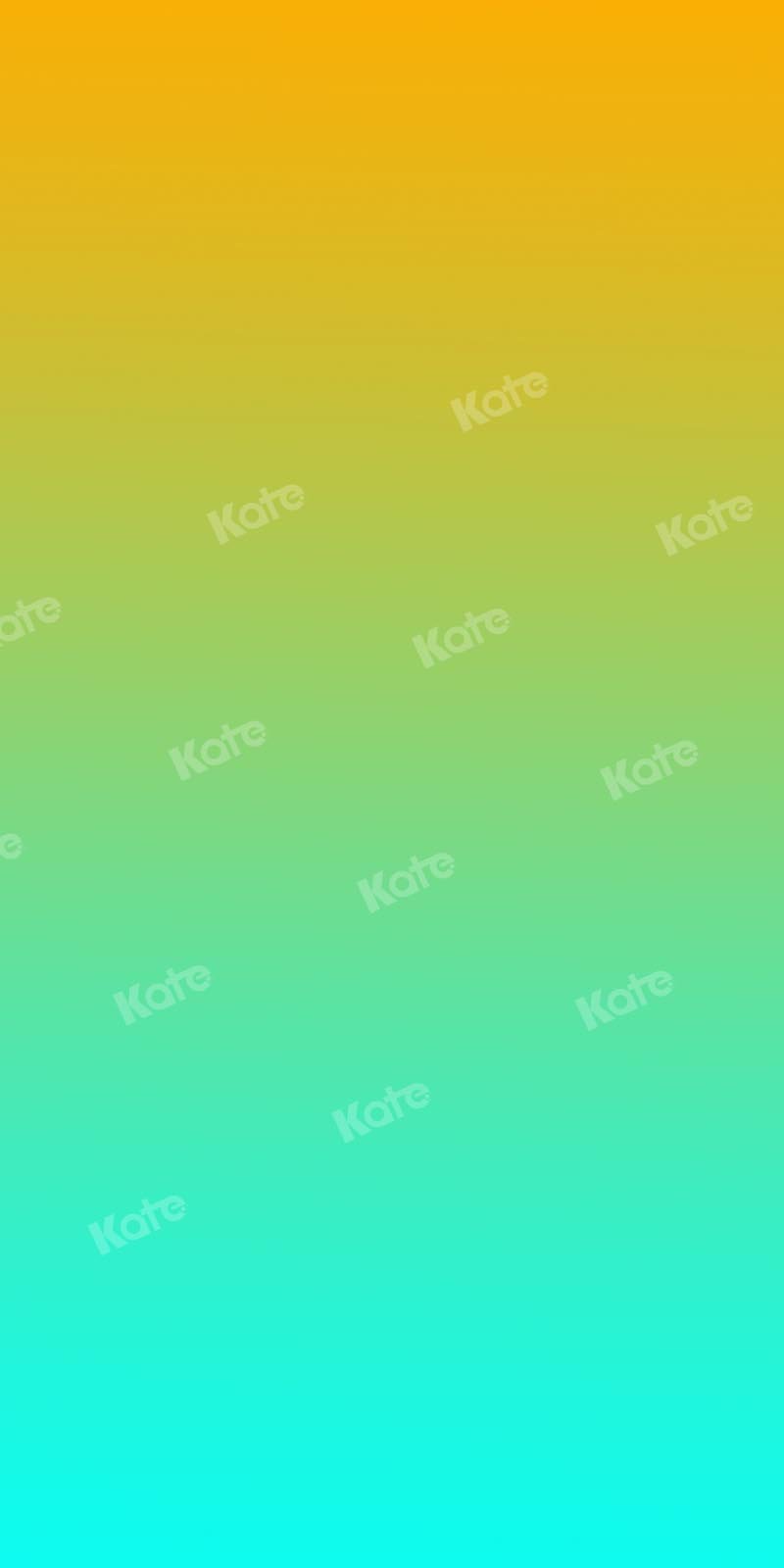 Kate Abstrakter Farbverlauf Orange zu Grünem Hintergrund Ombre - Kate Backdrop.de