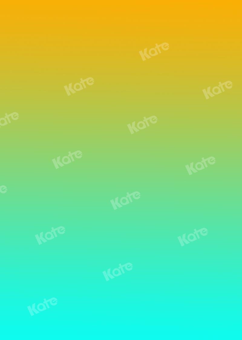 Kate Abstrakter Farbverlauf Orange zu Grünem Hintergrund Ombre - Kate Backdrop.de