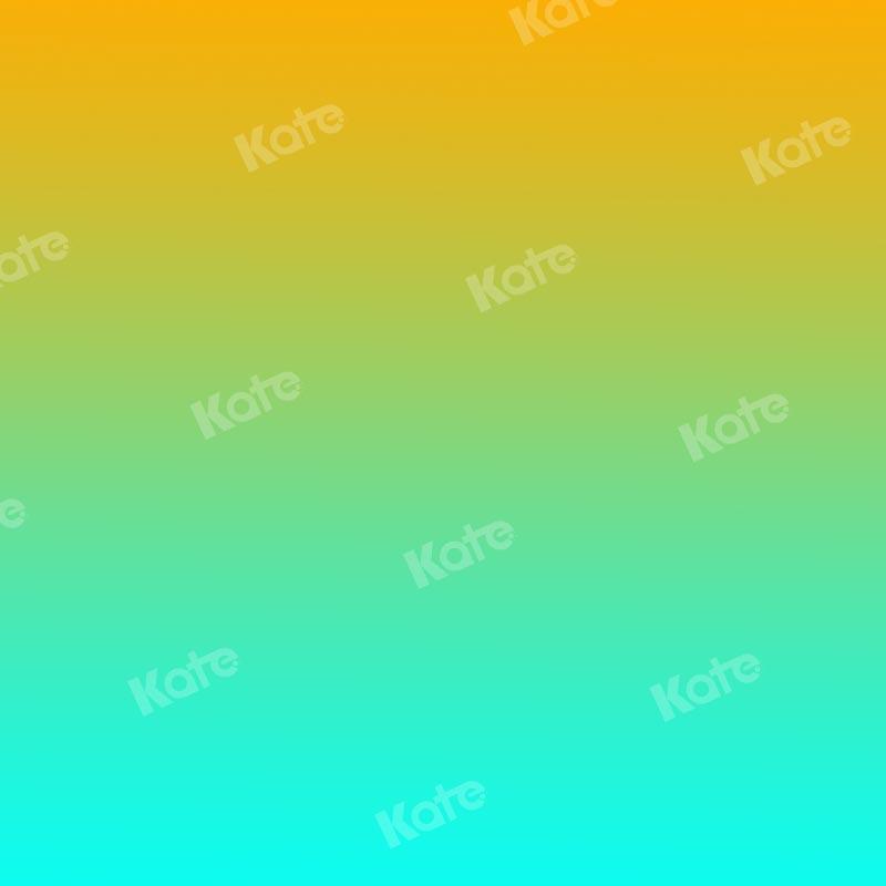 Kate Abstrakter Farbverlauf Orange zu Grünem Hintergrund Ombre - Kate Backdrop.de