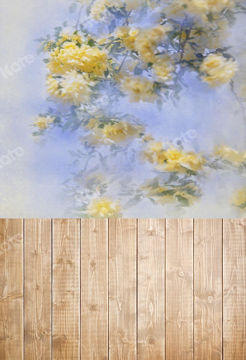 Kate Kombibackdrop Blumen Holz Muttertag schwanger Hintergrund - Kate Backdrop.de