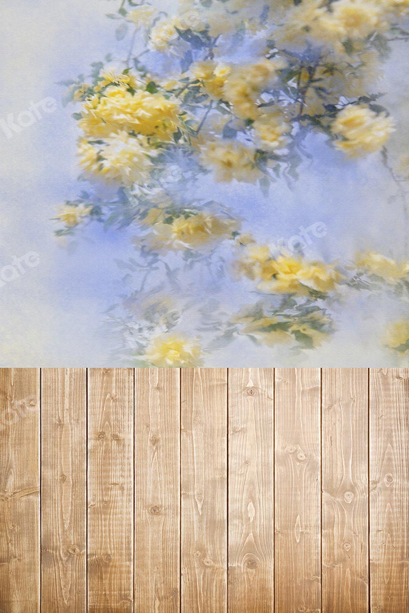 Kate Kombibackdrop Blumen Holz Muttertag schwanger Hintergrund - Kate Backdrop.de