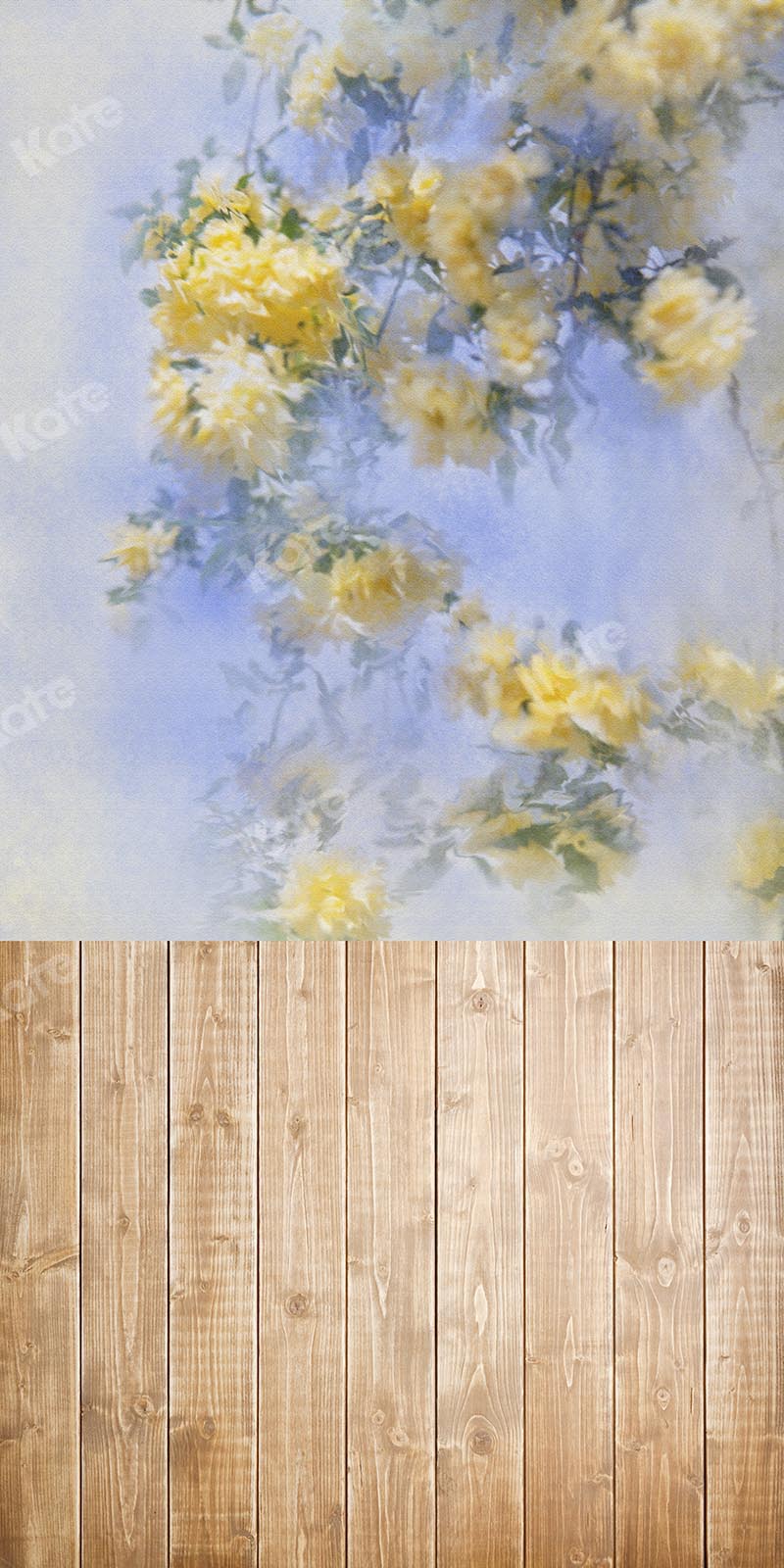 Kate Kombibackdrop Blumen Holz Muttertag schwanger Hintergrund - Kate Backdrop.de