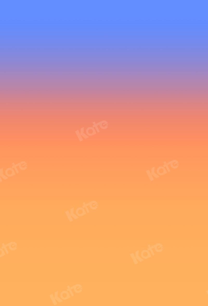 Kate Abstrakter blauer Farbverlauf-orange Hintergrund Ombre