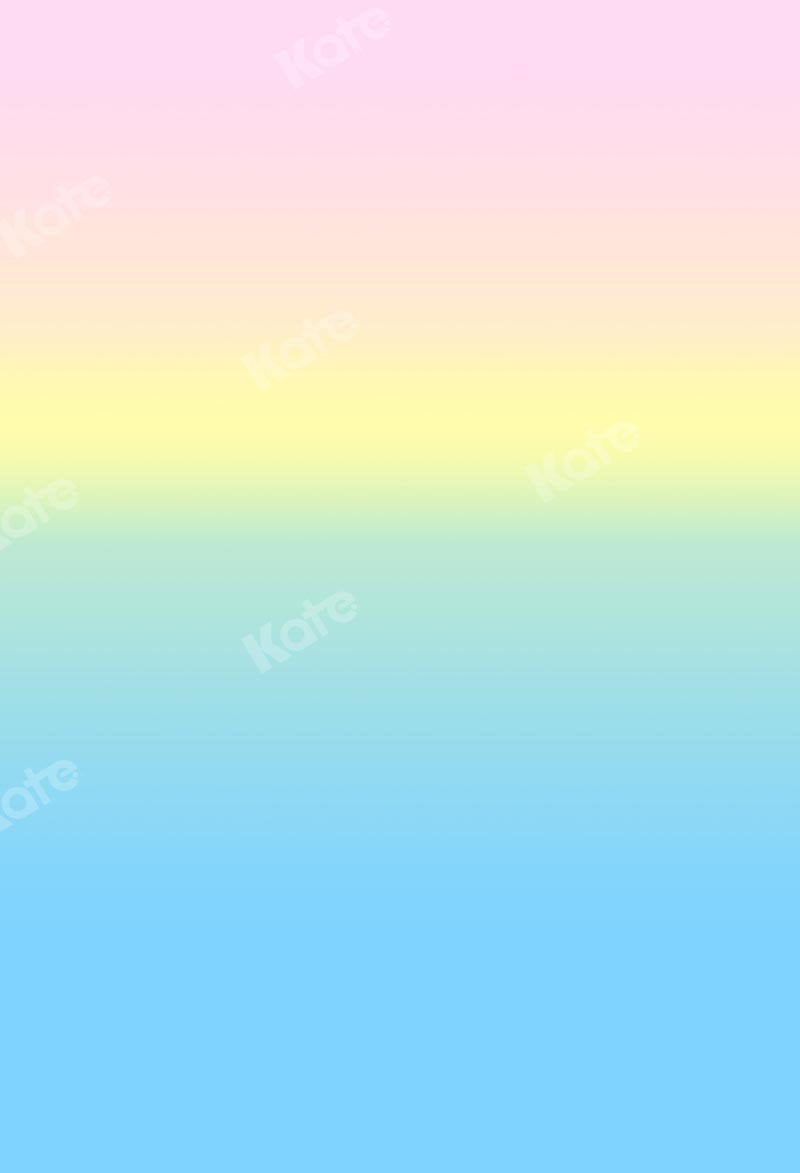 Kate Abstrakter rosa Farbverlauf-gelber bis hellblauer Hintergrund Ombre