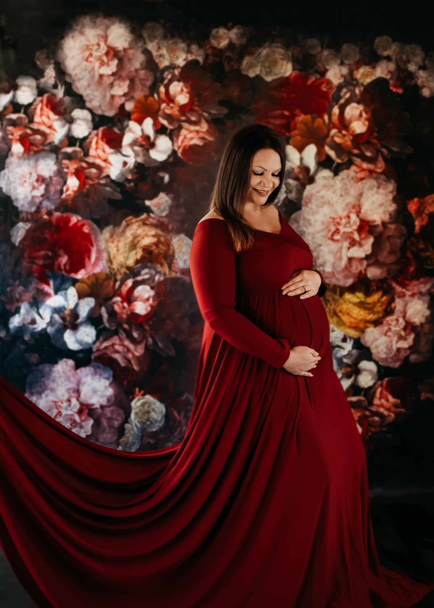 Kate Fine Art Blumen Dunkler Ton Hintergrund Mutter von GQ - Kate Backdrop.de