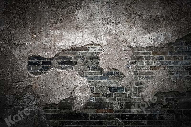 Kate Retro schäbig Backstein dunkler Wandhintergrund von Kate