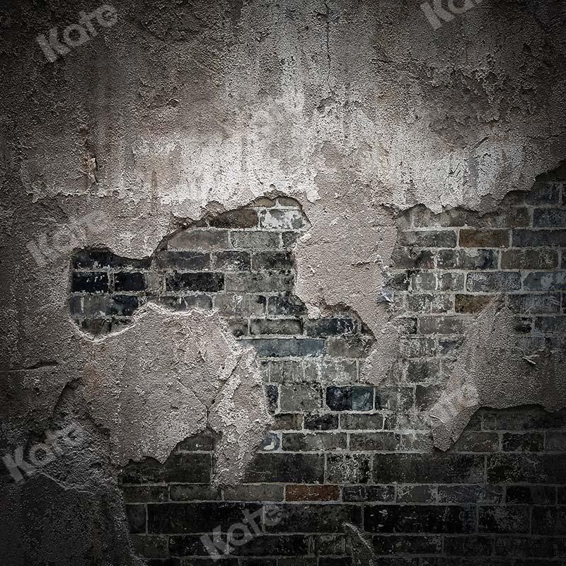 Kate Retro schäbig Backstein dunkler Wandhintergrund von Kate