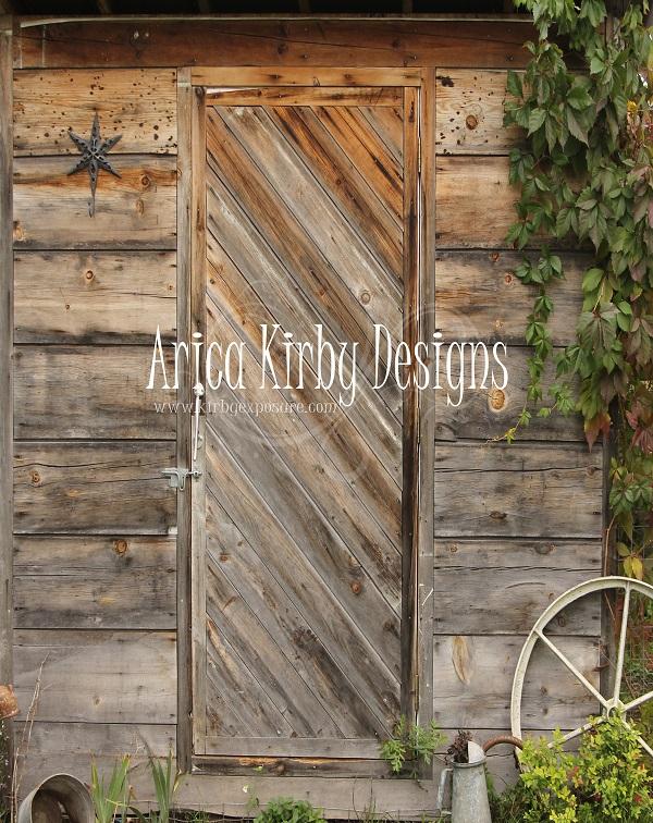 Kate Fall Farm Door Backdrop von Arica Kirby entworfen - Kate Backdrop.de