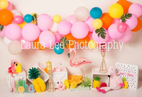 Flamingo-Party Kinder Ballons Hintergrund