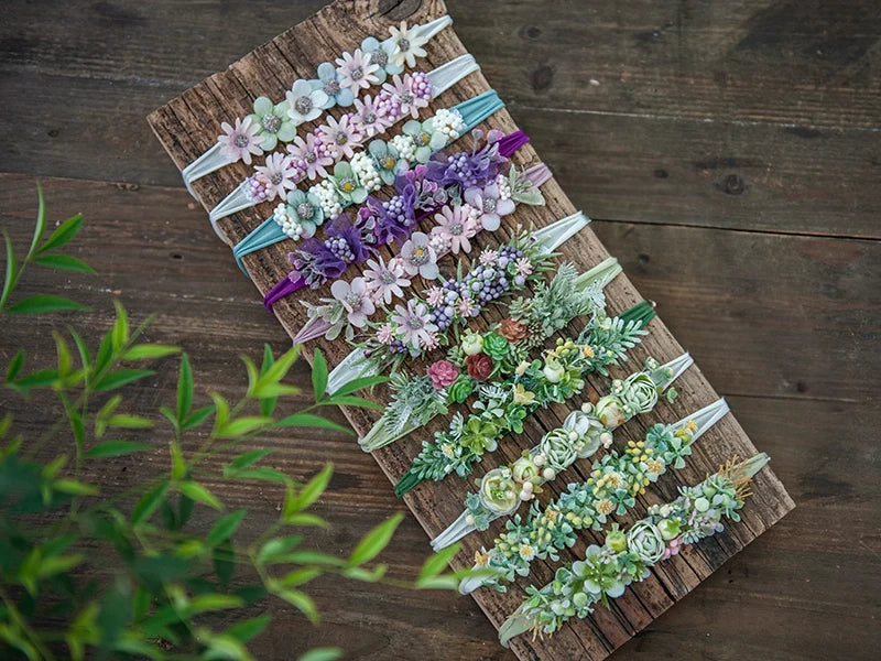 Kate Floral Stirnband für Neugeborene Fotografie Set G - Kate Backdrop.de