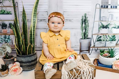 Kate Frühling Tür Fenster grün Fotografie Hintergrund - Kate Backdrop.de