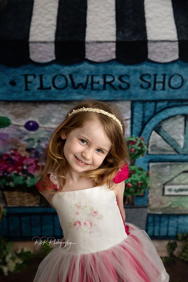 Kate Frühling Blumen Geschäft Hintergrund entworfen von Claire Photography - Kate Backdrop.de