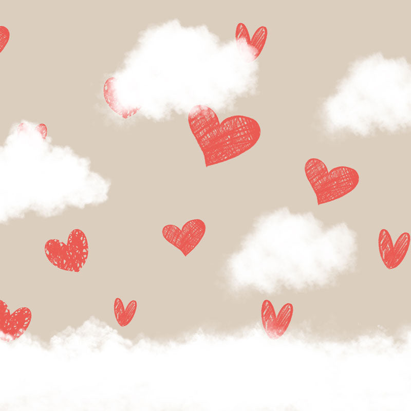 Kate Rote Liebe Valentinstag Wolken Paare hintergrund für Fotografie - Kate Backdrop.de